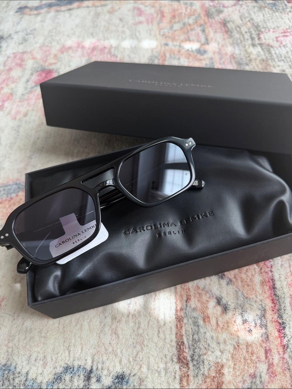 Carolina Lemke Berlin Black Women’s Sunglasses